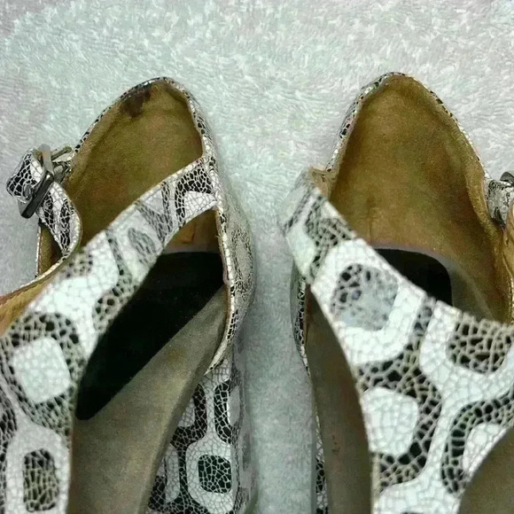 Audley Funky Multicolor Unique Sandal Chunky Block Heel Artsy Women’s Sz 40 - Picture 8 of 9